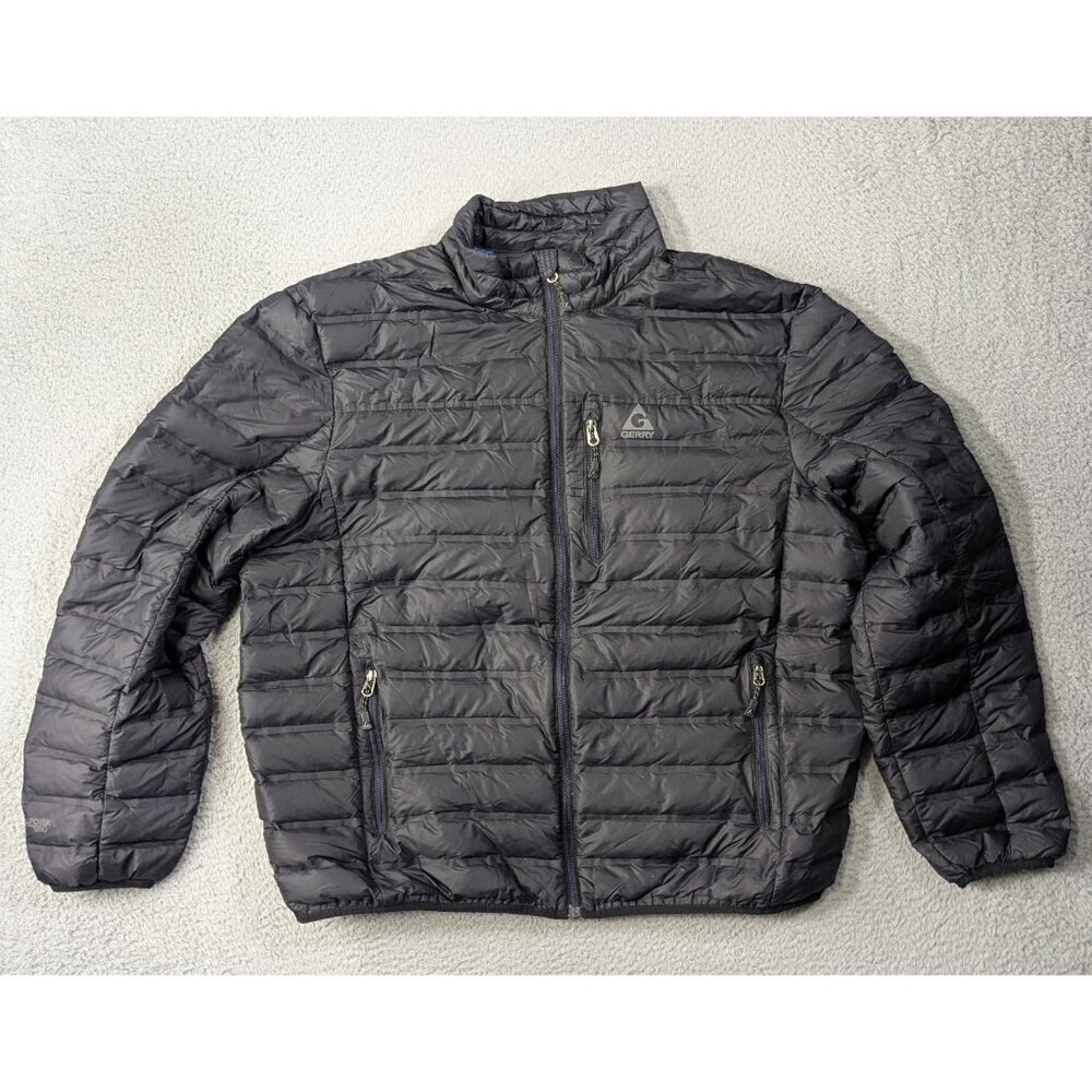 Gerry Puffer Jacket Mens XXL Black 650 Fill Power Down Full Zip 2XL
